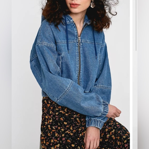 URBURN OUTFITTER CROP DENIM JACKET - Picture 1 of 5